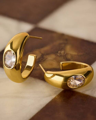 Katie Loxton Ayla Waterproof Gold Hoop Earrings