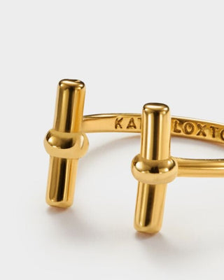 Katie Loxton Themis Waterproof Gold T-Bar Ring