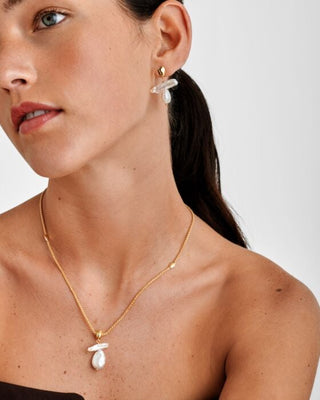 Katie Loxton Sol Pearl Waterproof Gold Necklace