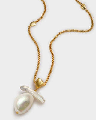 Katie Loxton Sol Pearl Waterproof Gold Necklace