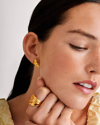 Katie Loxton Floramour Waterproof Gold Crawler Earrings