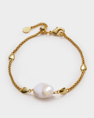 Katie Loxton Sol Pearl Waterproof Gold Bracelet