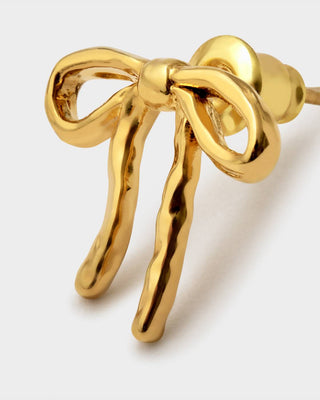 Katie Loxton Novelle Waterproof Gold Bow Earrings