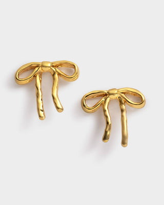 Katie Loxton Novelle Waterproof Gold Bow Earrings