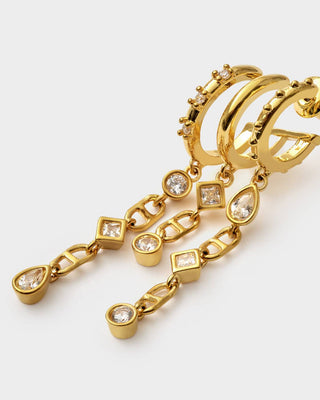 Katie Loxton Champagne Hour Waterproof Gold Drop Earrings