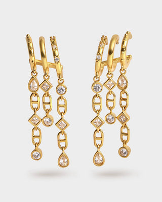 Katie Loxton Champagne Hour Waterproof Gold Drop Earrings
