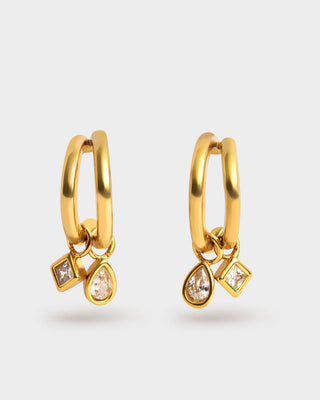 Katie Loxton Champagne Hour Small Drop Hoop Earrings