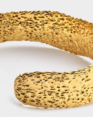 Katie Loxton Luxe Lock Textured Waterproof Gold Bangle