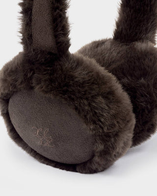 Katie Loxton Faux Suede Earmuffs - Chocolate