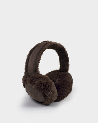 Katie Loxton Faux Suede Earmuffs - Chocolate