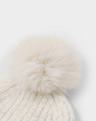 Katie Loxton Sequin Soft Knit Hat - Creme