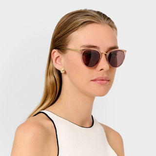 Katie Loxton Santorini Sunglasses - Rose Gold Transparent and Gold