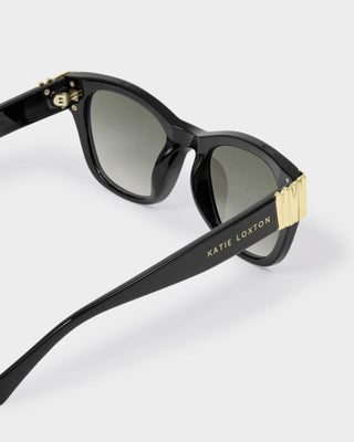 Katie Loxton Seychelles Round Cat-Eye Sunglasses - Black