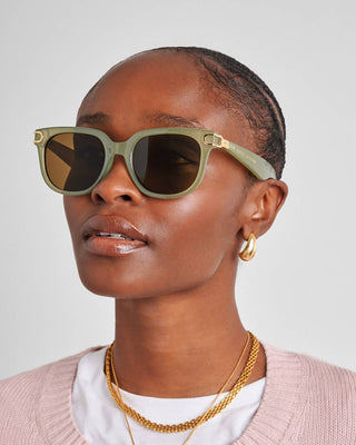 Katie Loxton Manhattan Sunglasses - Frosted Green