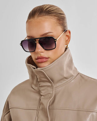 Katie Loxton St. Moritz Aviator Sunglasses - Black