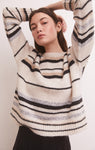 Z Supply Middlefield Stripe Sweater - Light Oatmeal Heather