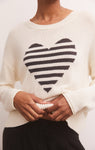 Z Supply Sienna Heart Sweater - Sandstone