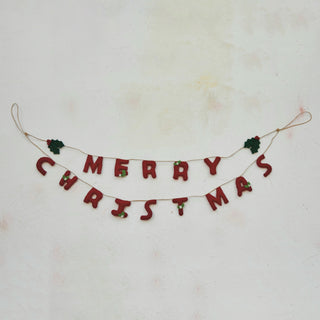 Merry Christmas Wool Felt Garland