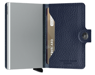 Secrid Miniwallet - Vegetable Tanned Navy/Silver