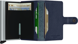 Secrid Miniwallet - Vegetable Tanned Navy/Silver