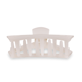 Teleties Open Coconut White Large Claw Hair Clip