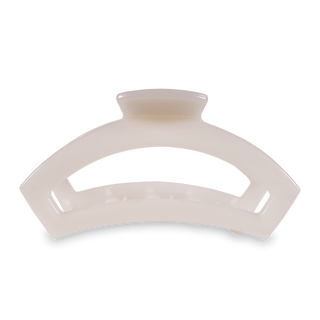 Teleties Open Coconut White Large Claw Hair Clip