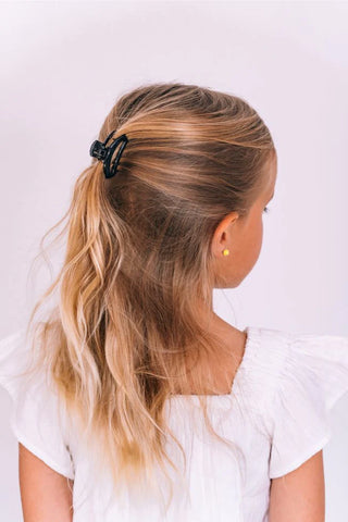 Teleties Open Jet Black Tiny Hair Clip