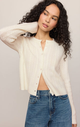 Z Supply Medina Cable Cardigan - Cloud