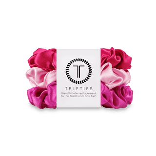 Teleties Rose All Day Large Silk Scrunchies