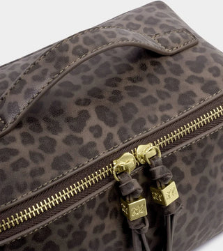 Katie Loxton Soho Medium Makeup Bag / Wash Bag - Leopard
