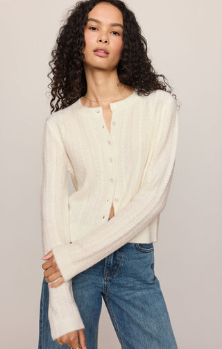 Z Supply Medina Cable Cardigan - Cloud