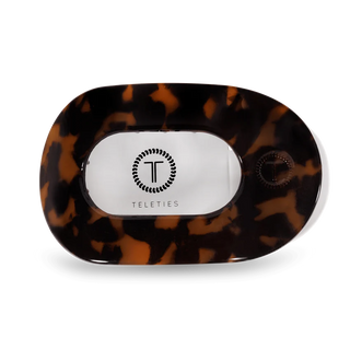 Teleties Tortoise Large Flat Round Clip