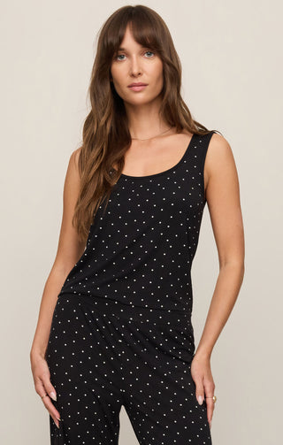 Z Supply Lounge Luxe Dot Tank - Black