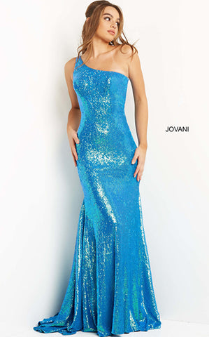 Jovani 08177 - Iridescent Royal Size 18