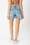 Kan Can High Rise Distressed Shorts-Size S