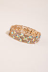 Gold/AB Stone Stretch Bracelet