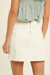 Clothing - Skirt Ivory Mini w/Side Slit