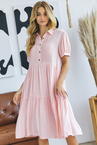 Plus Pink Midi Dress