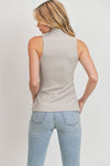 Clothing - Top Sand Mock Neck Sleeveless