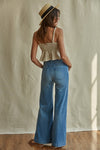 Clothing - Top Natural Checkered Crop