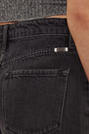 Kan Can Faded Black High Rise Mom Shorts