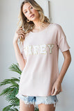 Clothing - Top Blush Wifey Patch Shirt
