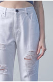 Hidden Jeans Tracey High Rise Straight Jean - White