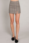 Clothing - Skirt Brown Plaid Mini