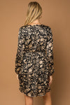 Black/Taupe Satin Dress