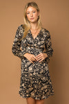 Black/Taupe Satin Dress