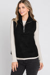 Clothing - Sweater Vest Black Half Zip
