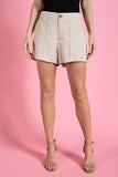Oatmeal Linen Shorts