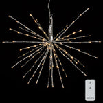 23" Silver Starburst w/ 150 Warm White Lights and Remote
