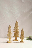 Christmas Decor - Medium Gold Carved Tree